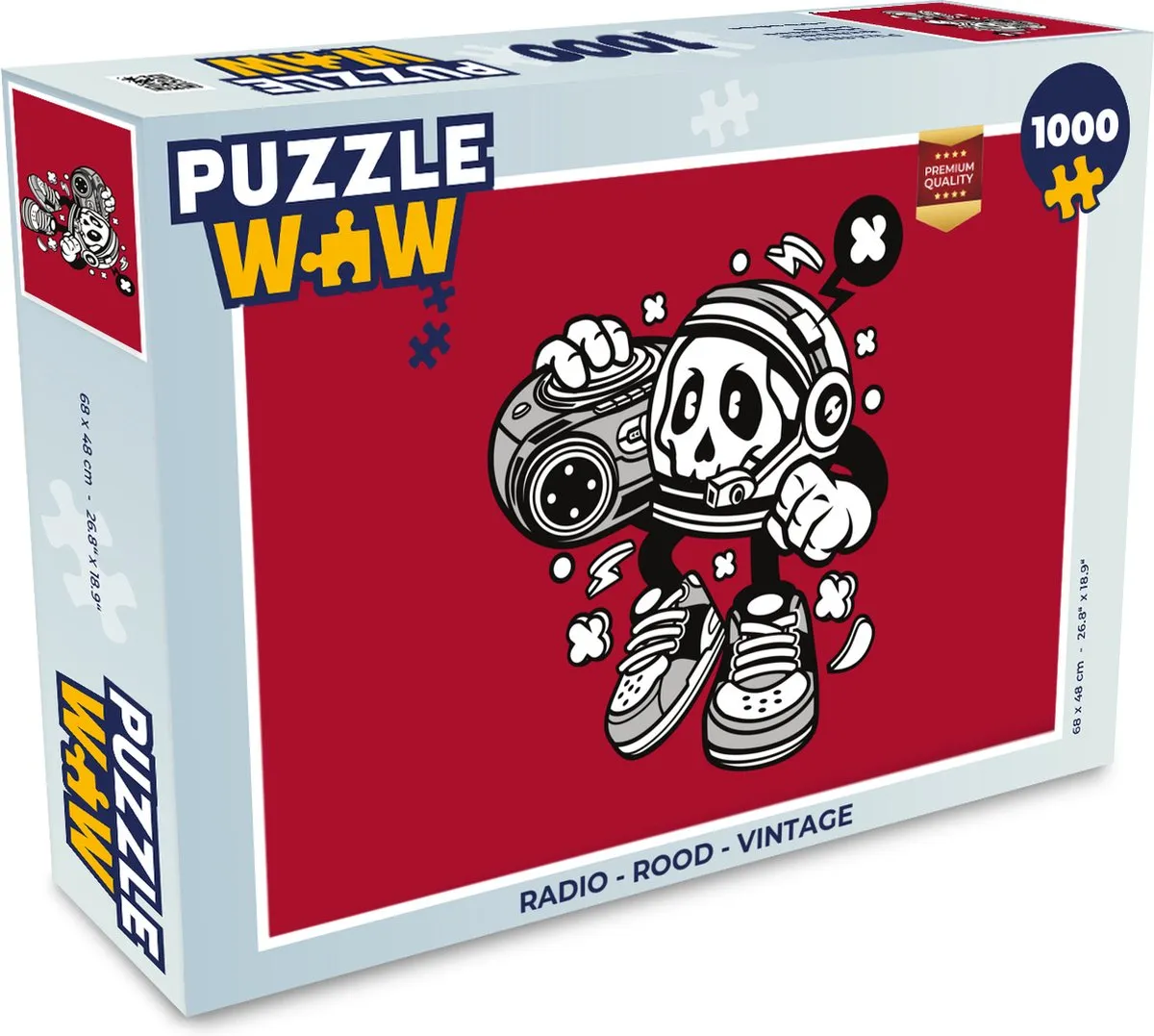 PuzzleWow Vintage Radio Legpuzzel 1000 Stuks - Multicolor