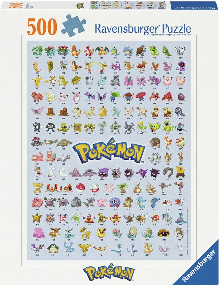 Ravensburger Pokémon Legpuzzel 500 Stuks - 12000511