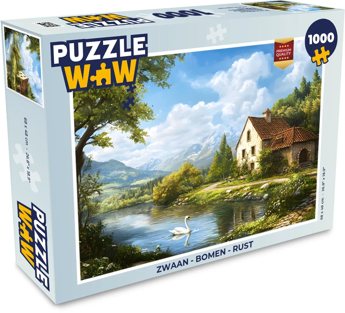 PuzzleWow Zwaan - Bomen Rust Legpuzzel 1000 Stuks