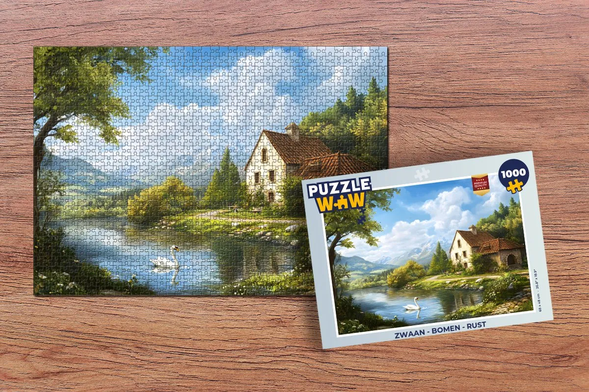 PuzzleWow Zwaan - Bomen Rust Legpuzzel 1000 Stuks