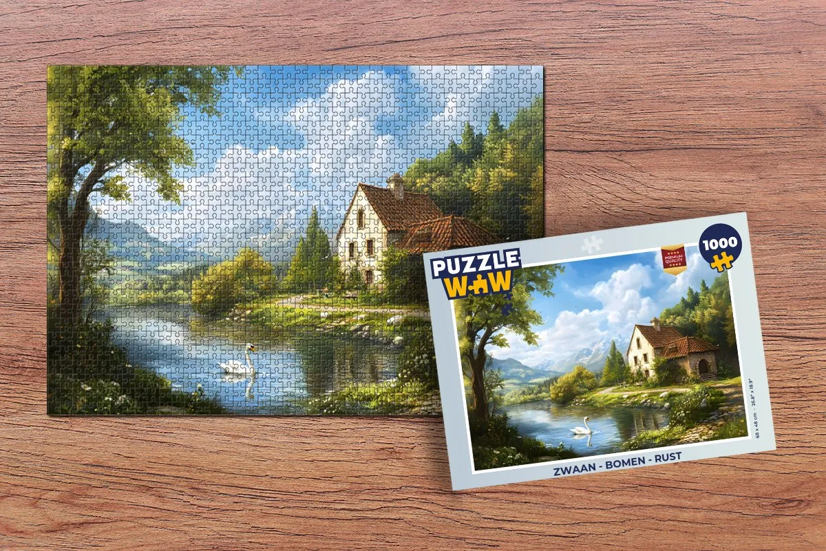 PuzzleWow Zwaan - Bomen Rust Legpuzzel 1000 Stuks