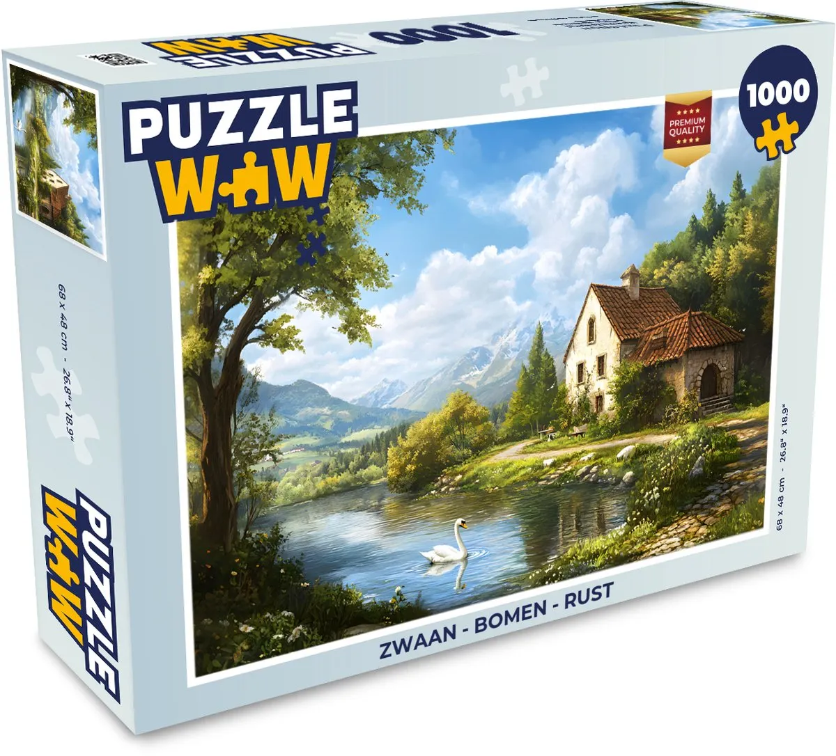 PuzzleWow Zwaan - Bomen Rust Legpuzzel 1000 Stuks