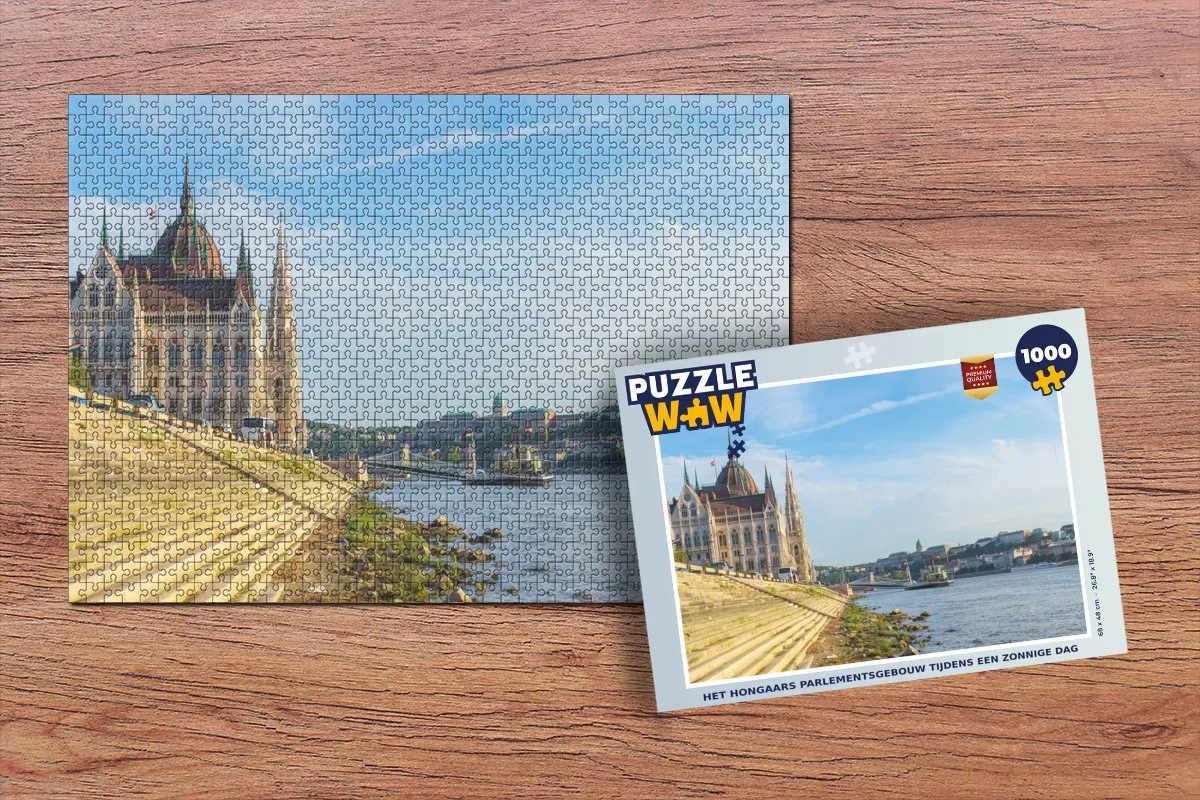 PuzzleWow Het Hongaars Parlementsgebouw Legpuzzel 1000 Stuks - Multicolor