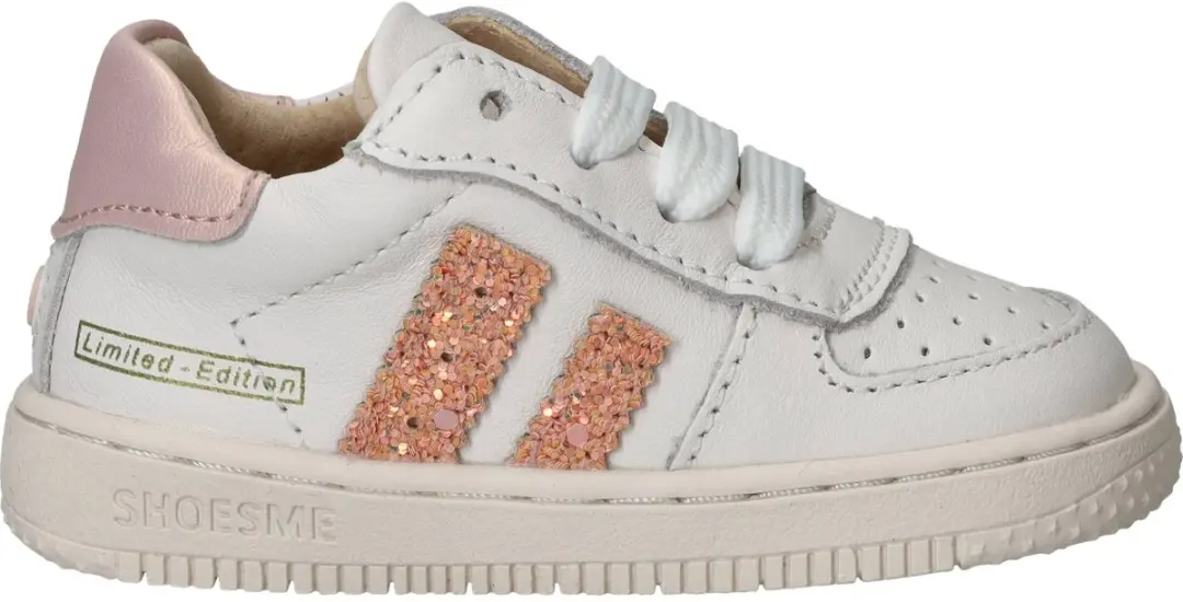 Shoesme Wit-Roze Sneakertje