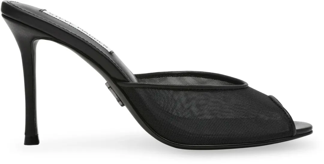 Steve Madden Rollout-M Dames Sandalen - 38 - Zwart gaas