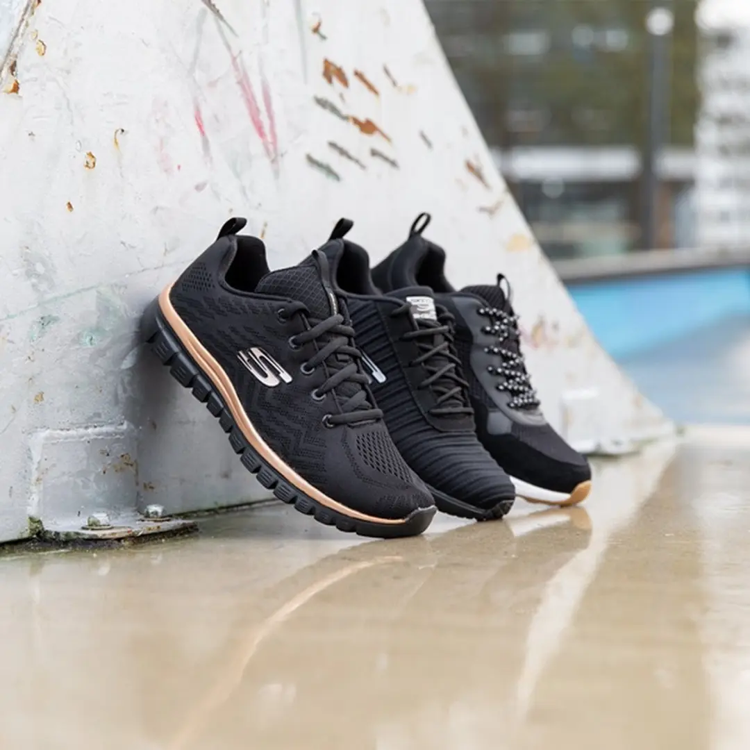 Skechers Graceful Get Connected Sneaker - Zwart
