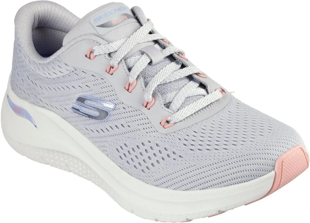 Skechers Arch Fit 2.0 Big League Dames Sneakers 38.5 - Lichtgrijs Multi