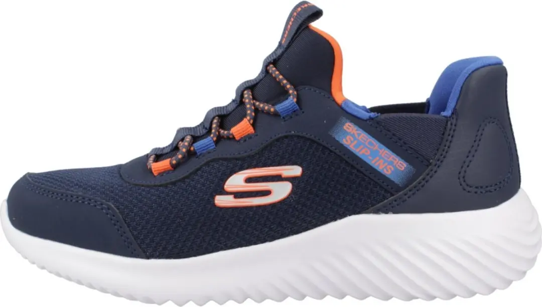 Skechers Slip-ins Bounder kinder sneakers blauw - Maat 32 - Extra comfort - Memory Foam