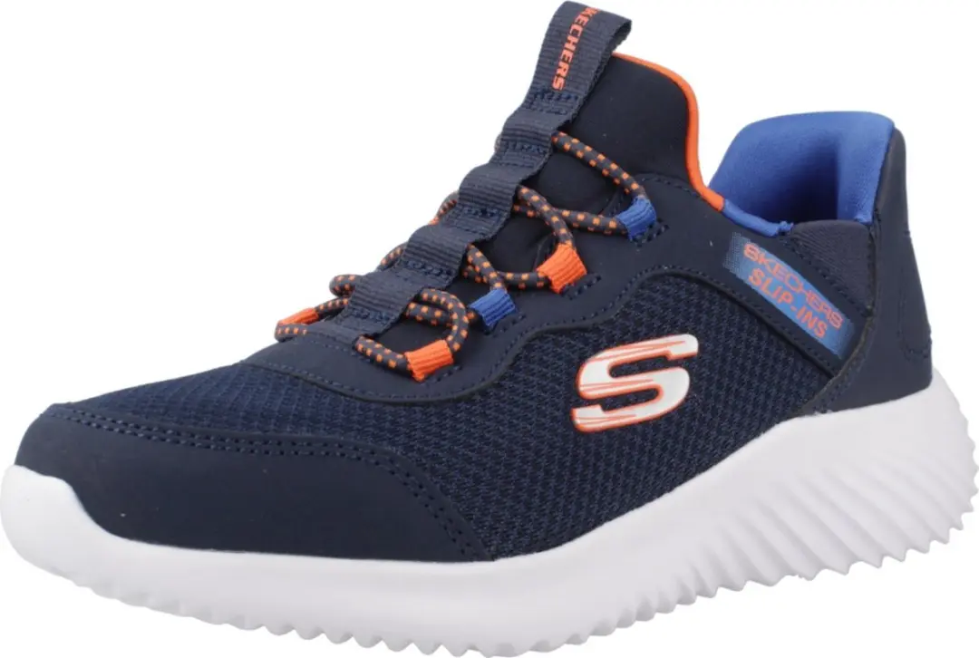 Skechers Slip-ins Bounder kinder sneakers blauw - Maat 32 - Extra comfort - Memory Foam