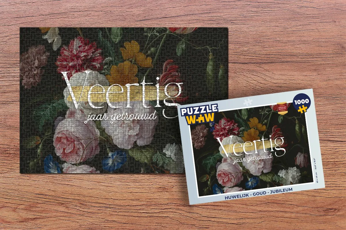 PuzzleWow Huwelijk Jubileum Legpuzzel 1000 Stuks - Multicolor