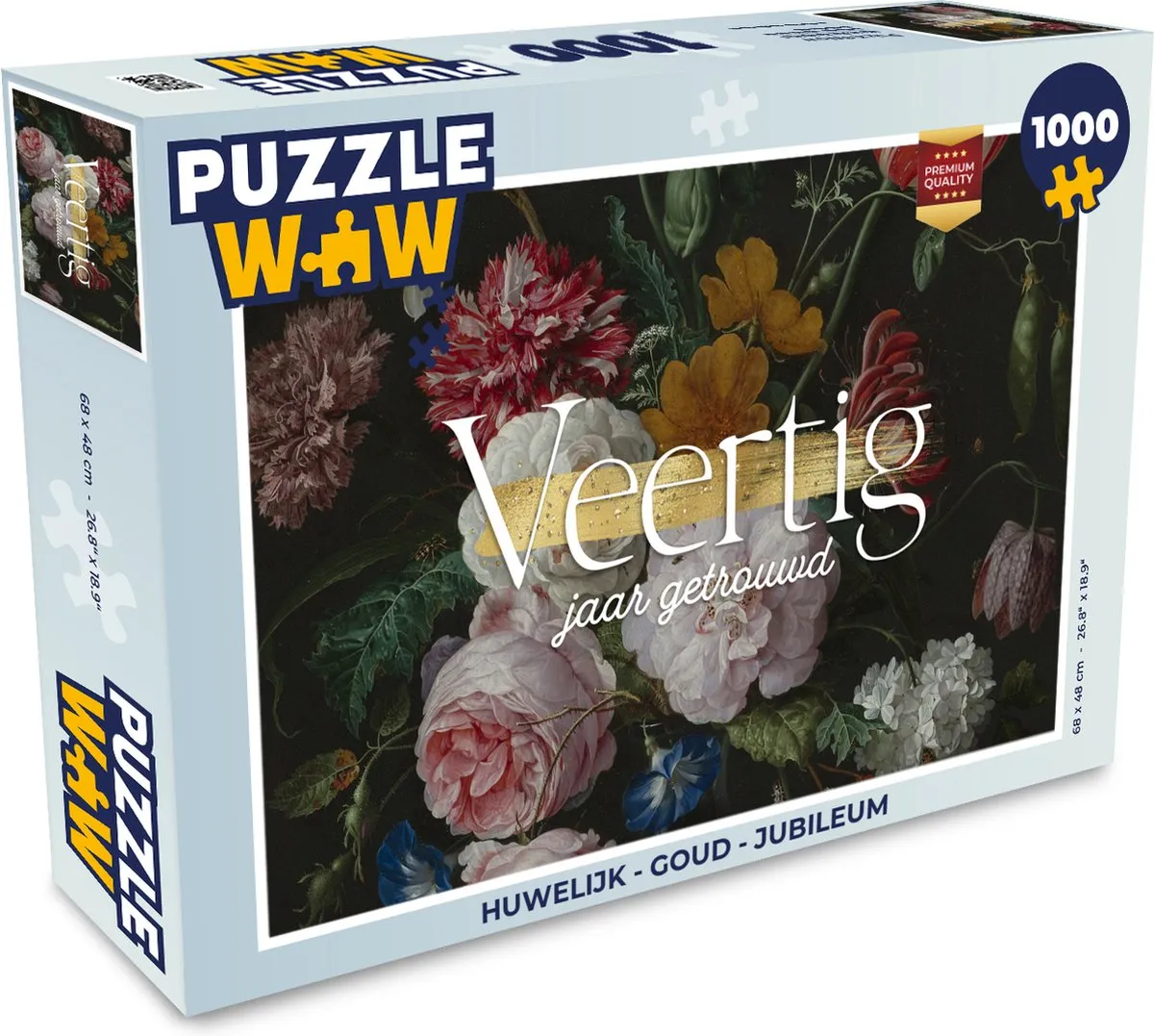 PuzzleWow Huwelijk Jubileum Legpuzzel 1000 Stuks - Multicolor