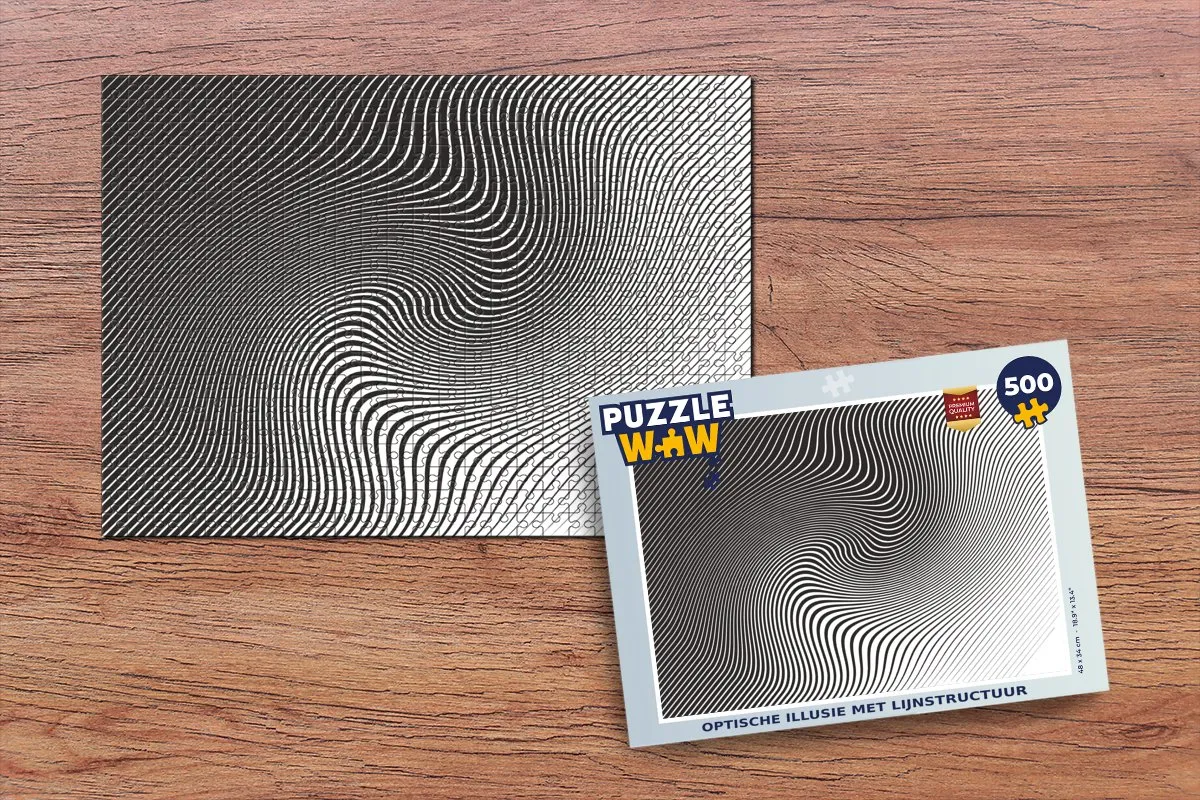 PuzzleWow Optische Illusie Legpuzzel 500 Stuks - Multicolor