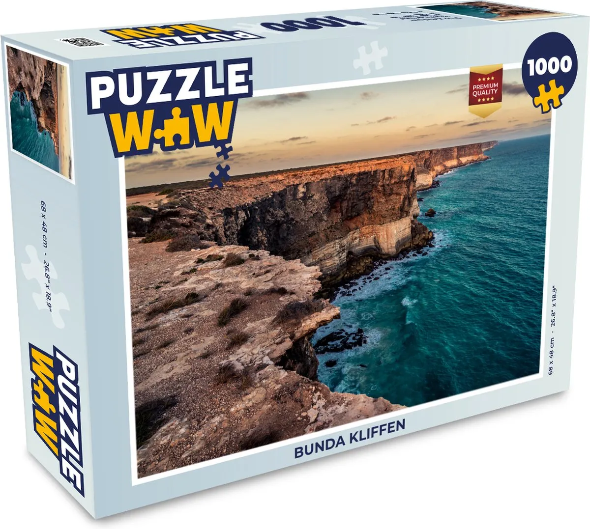 PuzzleWow Bunda Kliffen Legpuzzel 1000 Stuks - Multicolor