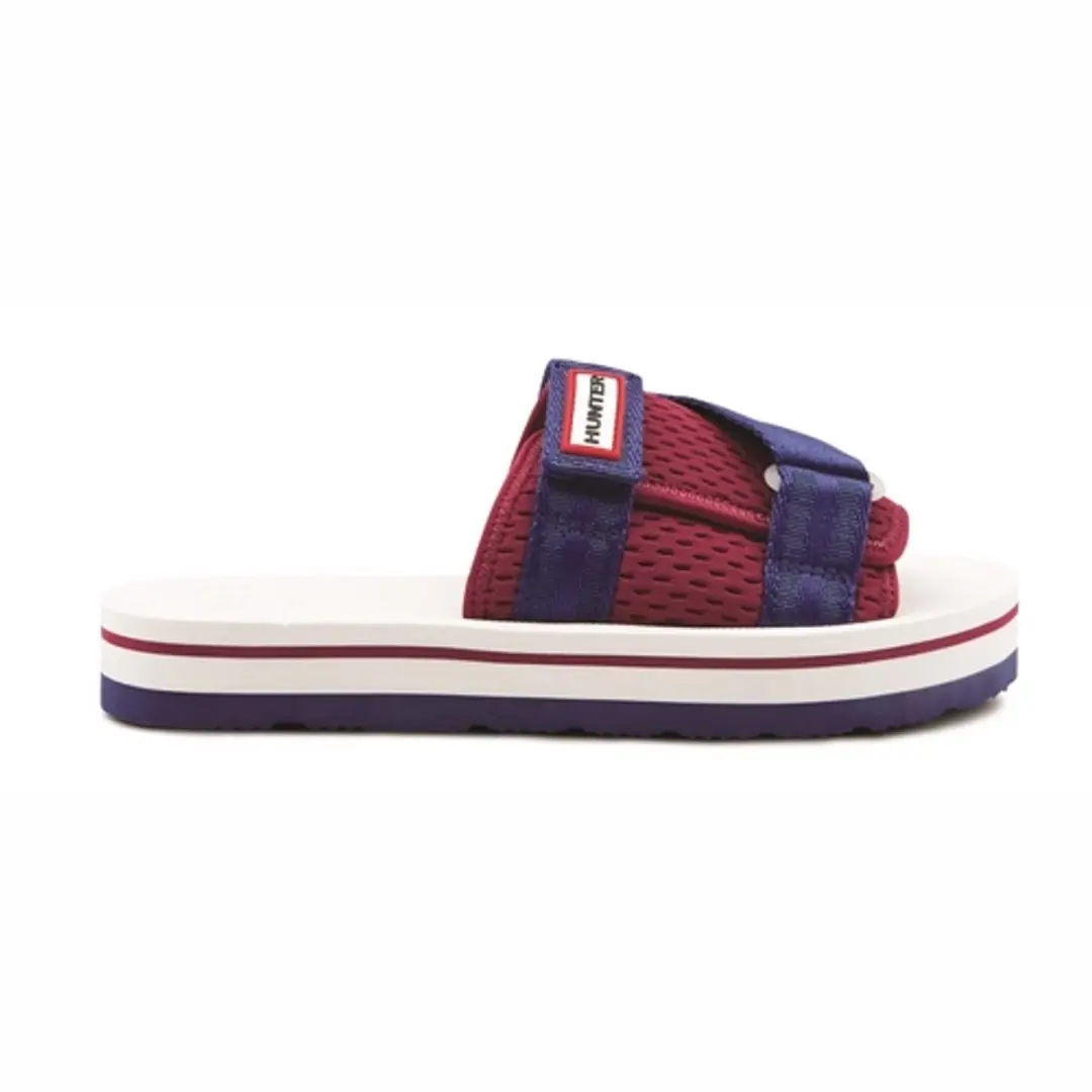 Slipper Hunter Women Original Flatform Beach Slides Red White Black-Schoenmaat 3