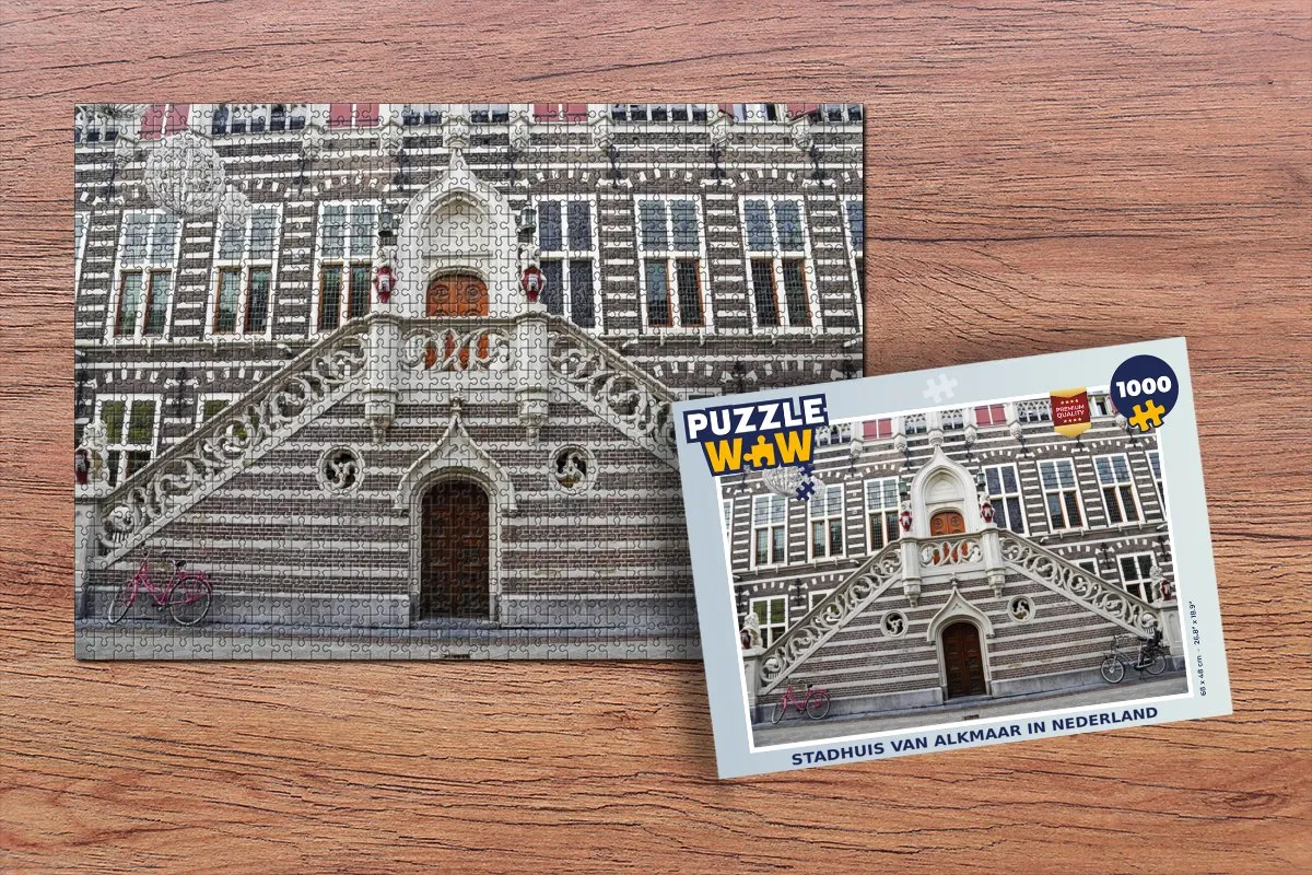PuzzleWow Alkmaar Stadhuis Legpuzzel 1000 Stuks - Multicolor