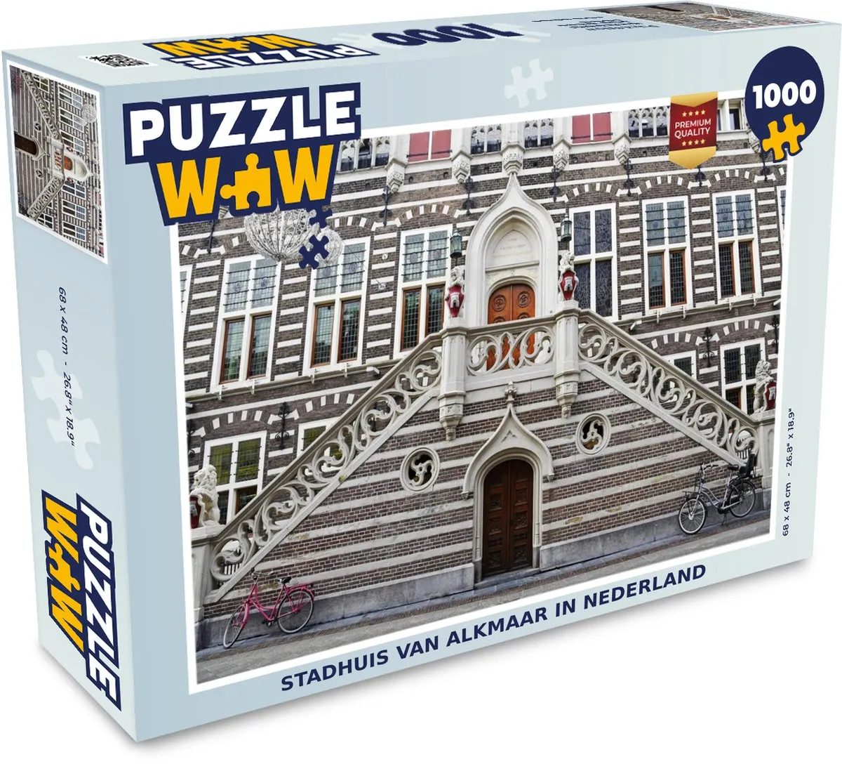 PuzzleWow Alkmaar Stadhuis Legpuzzel 1000 Stuks - Multicolor