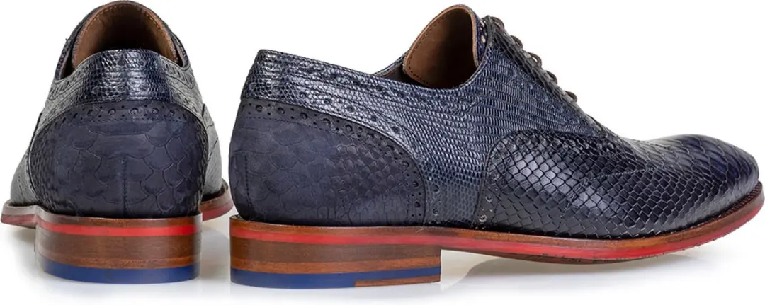 Floris van Bommel Heren Nette Schoenen 19104 - Blauw