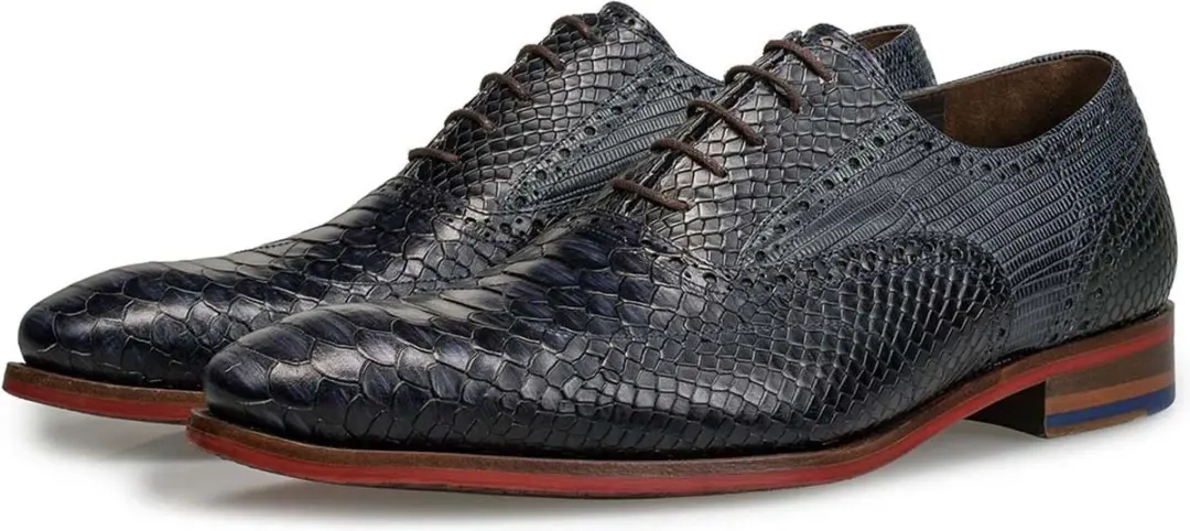 Floris van Bommel Heren Nette Schoenen 19104 - Blauw