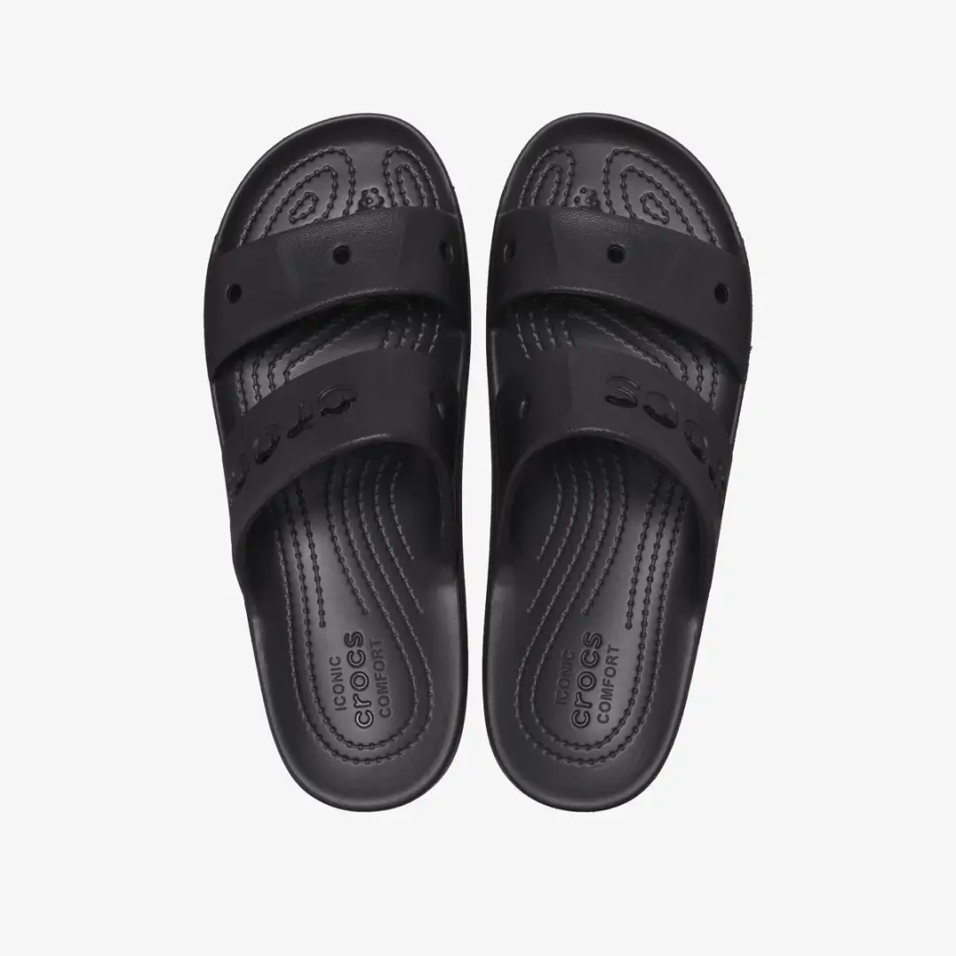 Crocs Baya Platform dames slippers zwart
