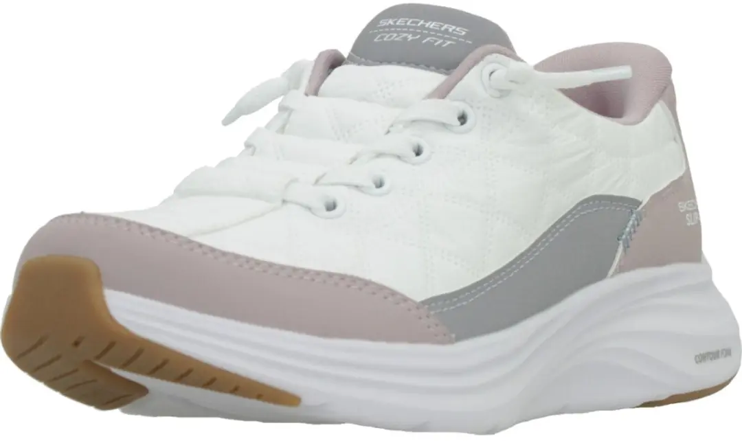 Skechers Contour Hands Free Slip-Ins Meisjes Sneaker - Wit/Roze - Maat 32