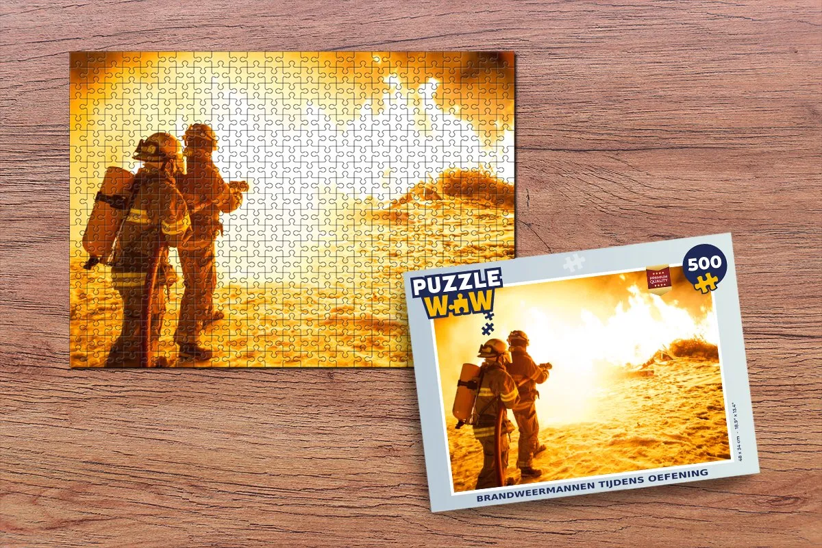 PuzzleWow Brandweermannen Oefening Legpuzzel 500 Stuks - Multicolor