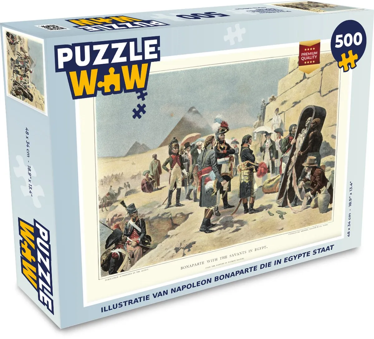 PuzzleWow Napoleon Bonaparte Egypte Legpuzzel 500 Stuks - Multicolor