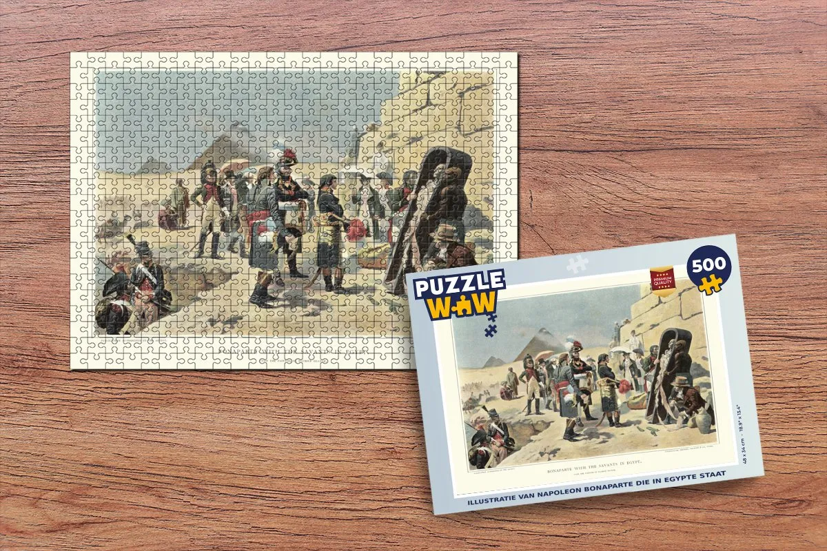 PuzzleWow Napoleon Bonaparte Egypte Legpuzzel 500 Stuks - Multicolor