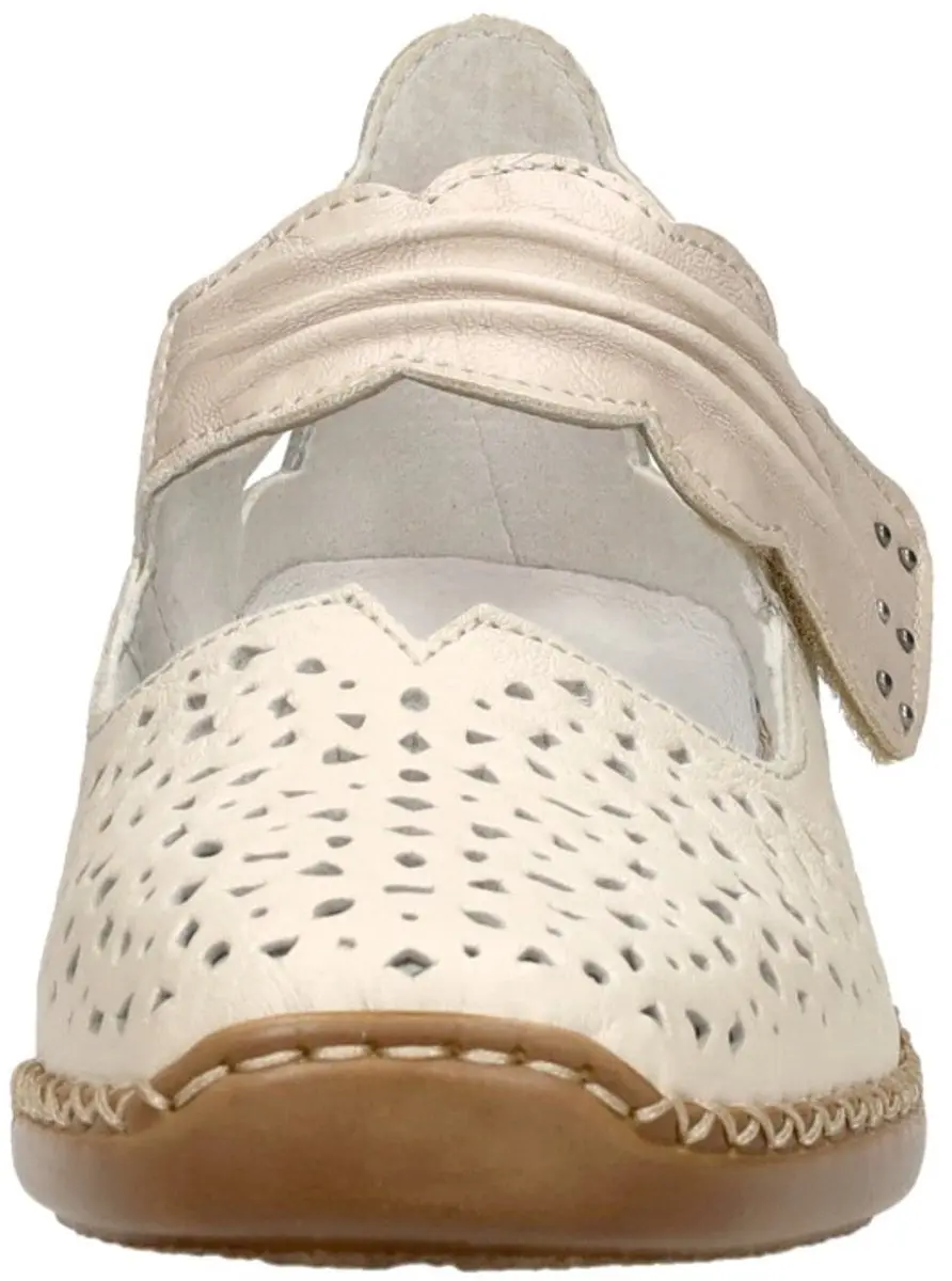 Rieker Dames Bandschoen 41399-60 Lichtbeige - Maat 40 - afbeelding 6 van 6