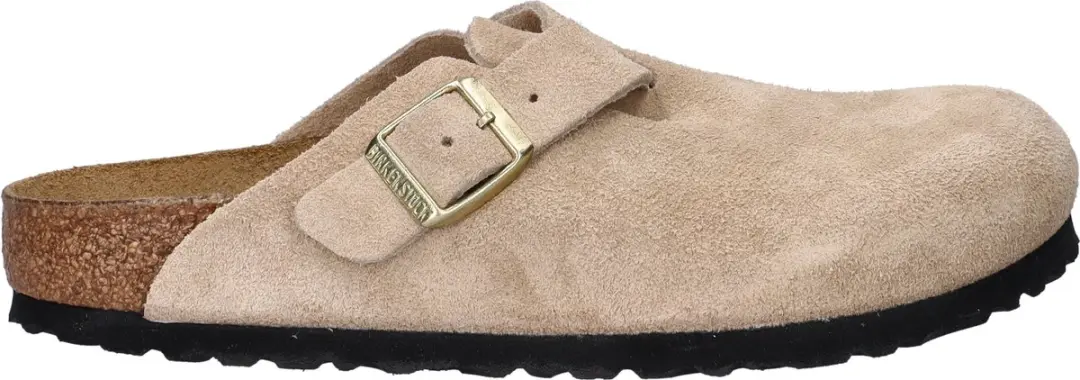 Birkenstock Boston BS Suede Slides - 37 - Beige