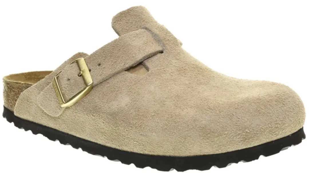 Birkenstock Boston BS Suede Slides - 37 - Beige