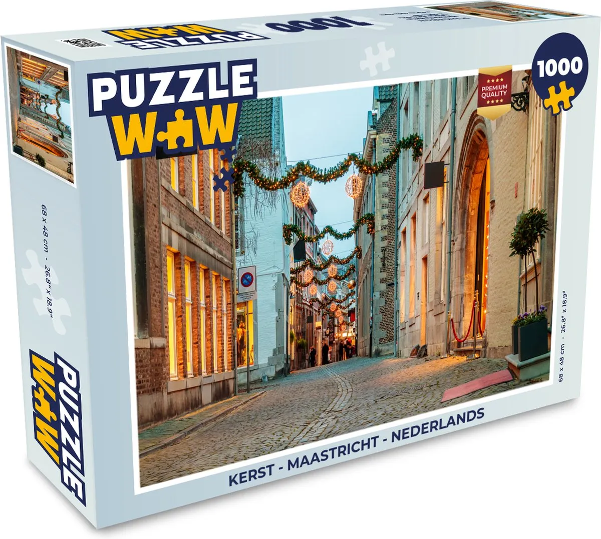 PuzzleWow Kerst Maastricht Legpuzzel 1000 Stuks - Multicolor
