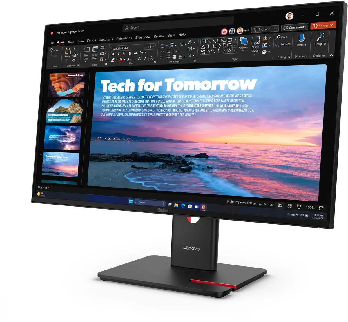 Lenovo ThinkVision T27QD-40 Monitor 27" WQHD - Zwart - afbeelding 6 van 6