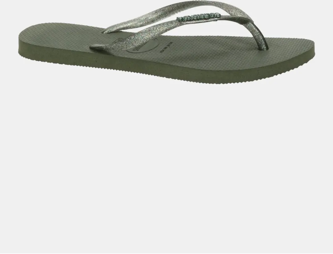 Havaianas Slim Logo Metallic Teenslipper - Groen - Maat 35/36 - afbeelding 6 van 6