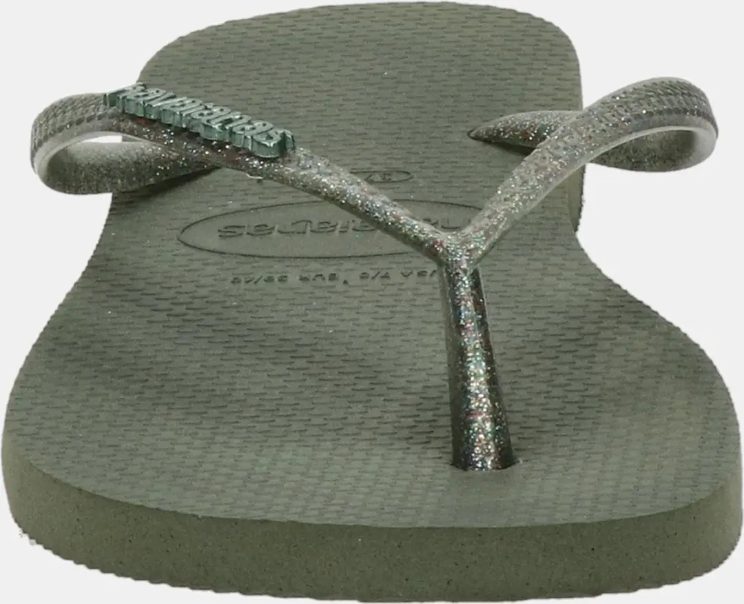 Havaianas Slim Logo Metallic Teenslipper - Groen - Maat 35/36 - afbeelding 5 van 6