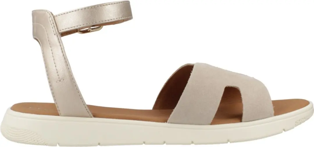 Geox Dandra Dames Sandalen D55NNB 0AJ22 - Lichtgoud/Lichtbeige
