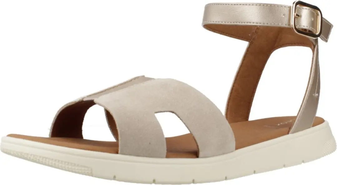Geox Dandra Dames Sandalen D55NNB 0AJ22 - Lichtgoud/Lichtbeige