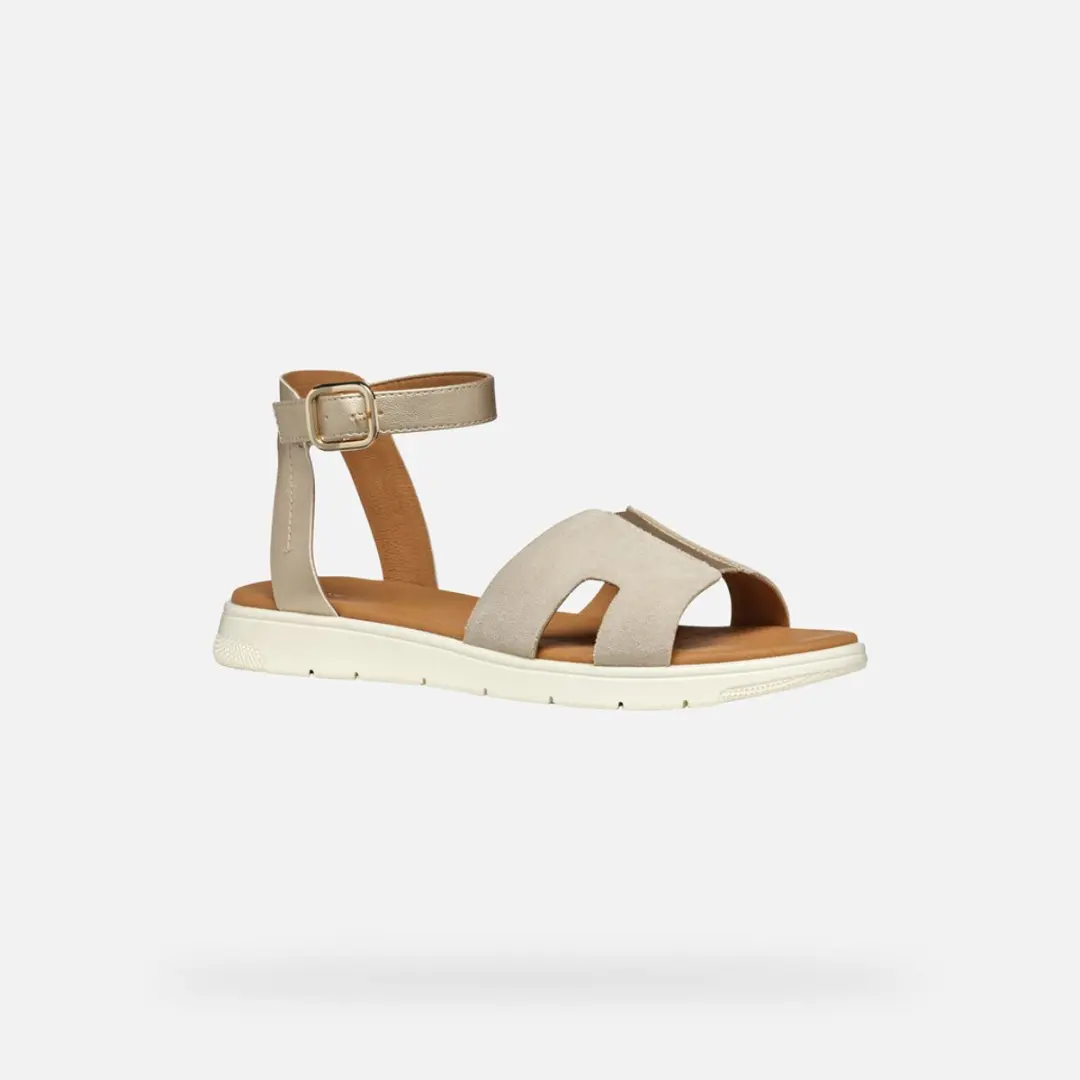 Geox Dandra Dames Sandalen D55NNB 0AJ22 - Lichtgoud/Lichtbeige - afbeelding 6 van 6