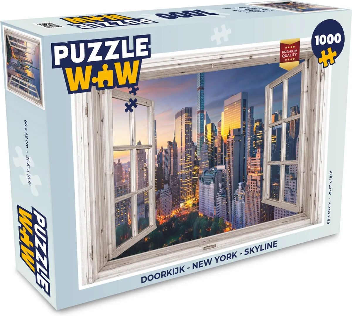 PuzzleWow New York Skyline Legpuzzel 1000 Stuks - Multicolor