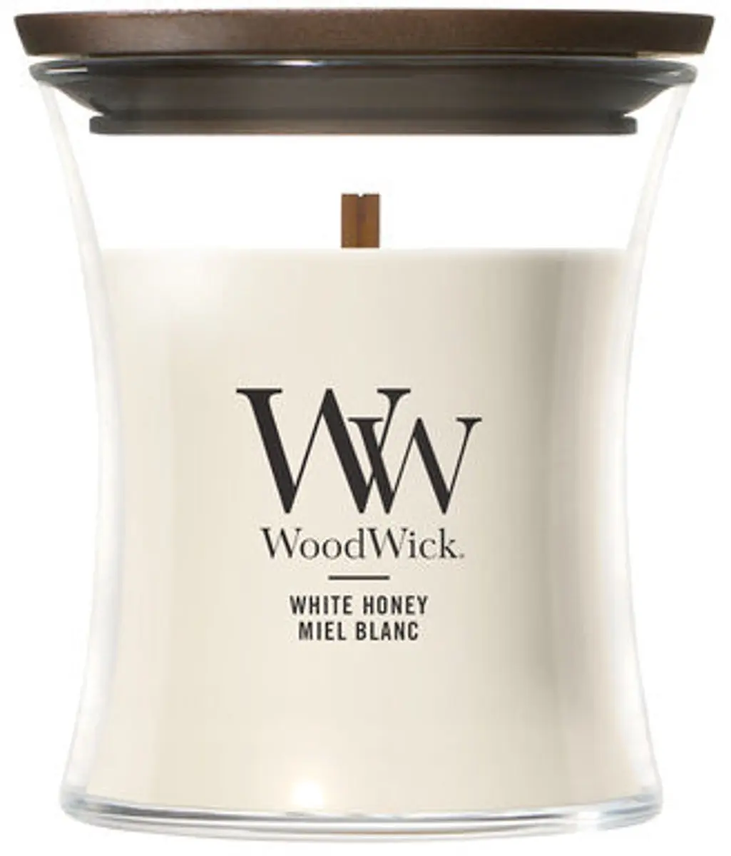 Woodwick Geurkaars Mini White Honey - 20 uur - 85gr