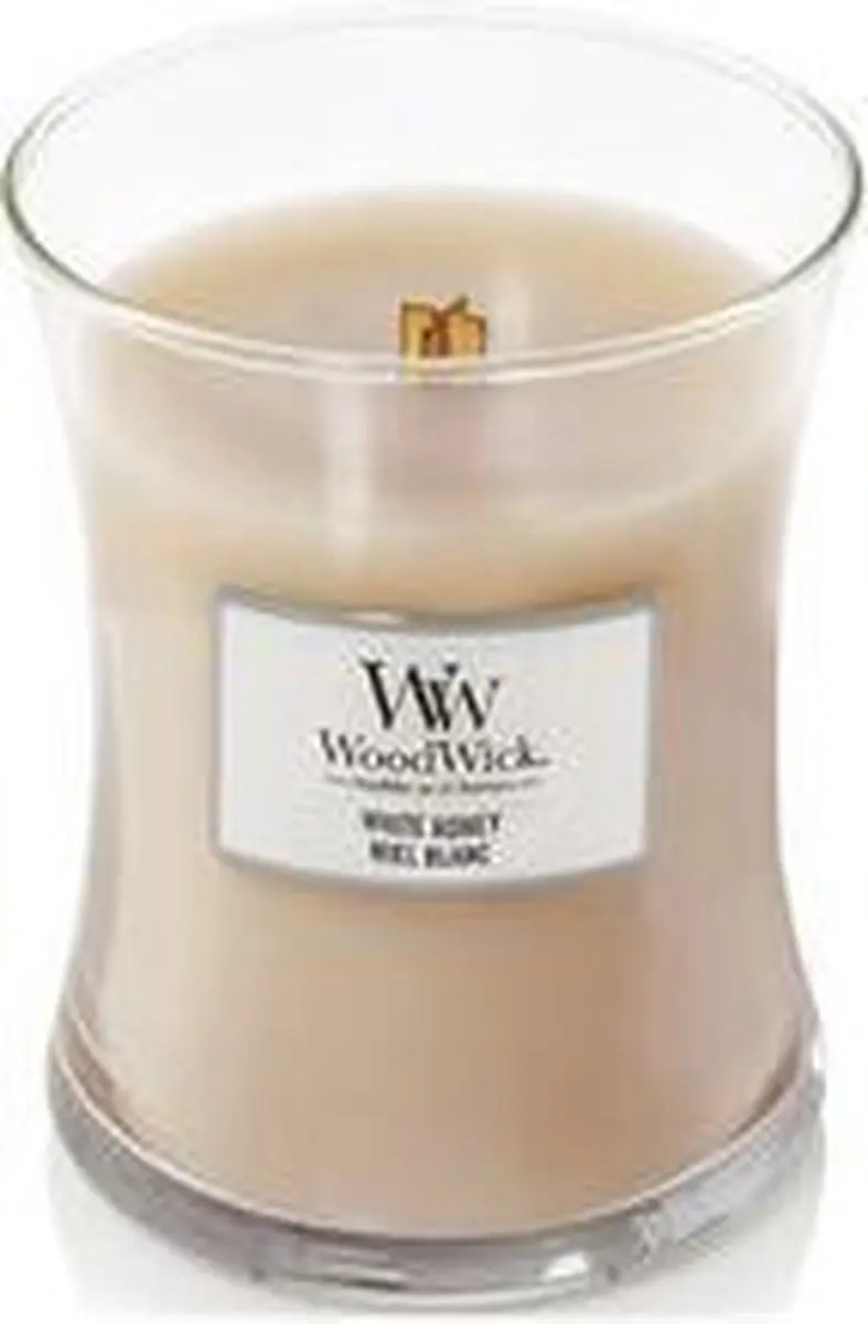 Woodwick Geurkaars Mini White Honey - 20 uur - 85gr