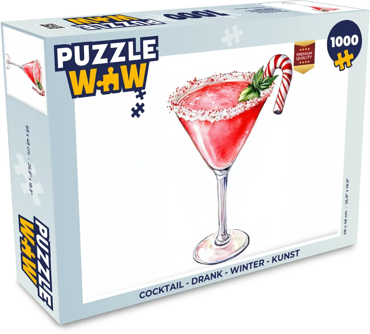 PuzzleWow Cocktail Legpuzzel 1000 Stuks - Kerst - MPN 8721169386607