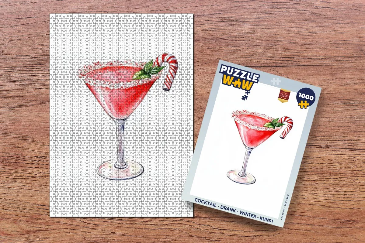 PuzzleWow Cocktail Legpuzzel 1000 Stuks - Kerst - MPN 8721169386607