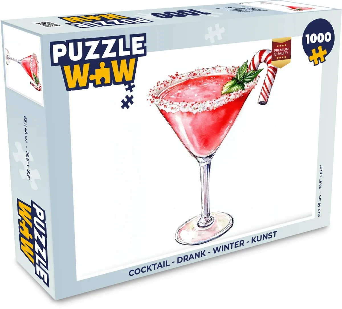 PuzzleWow Cocktail Legpuzzel 1000 Stuks - Kerst - MPN 8721169386607