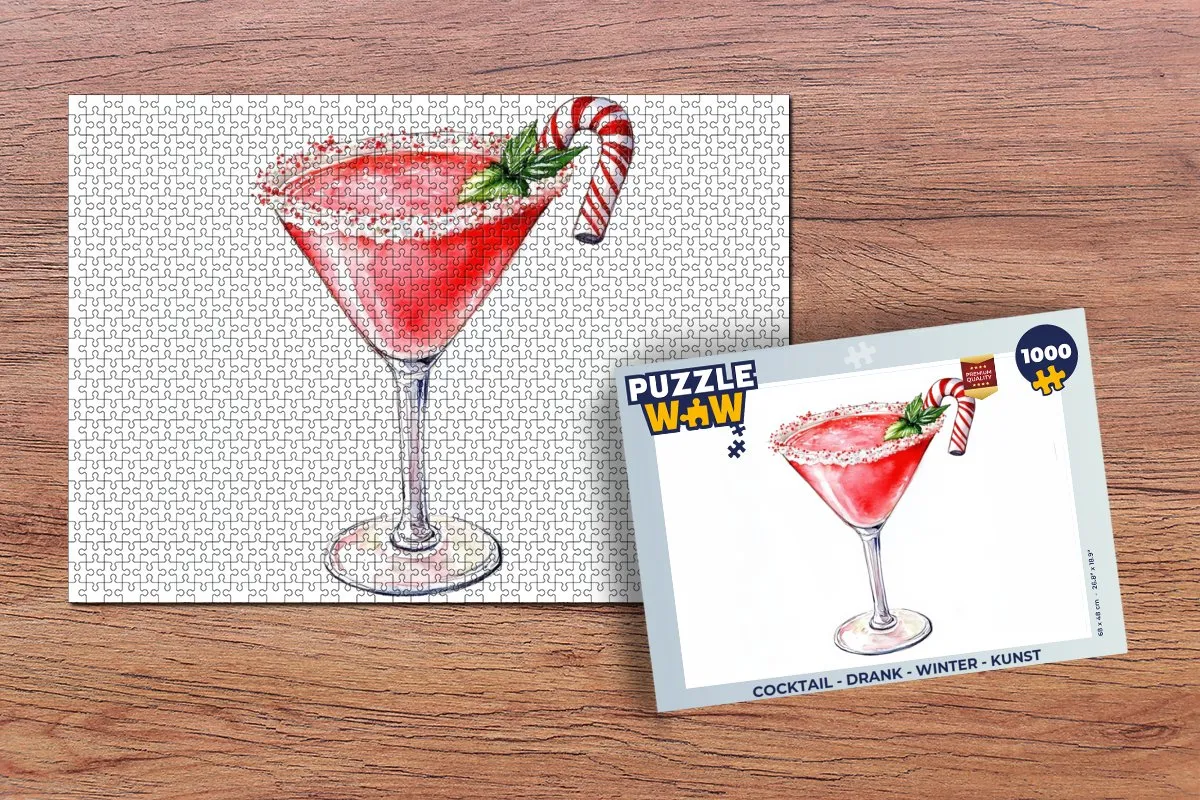 PuzzleWow Cocktail Legpuzzel 1000 Stuks - Kerst - MPN 8721169386607