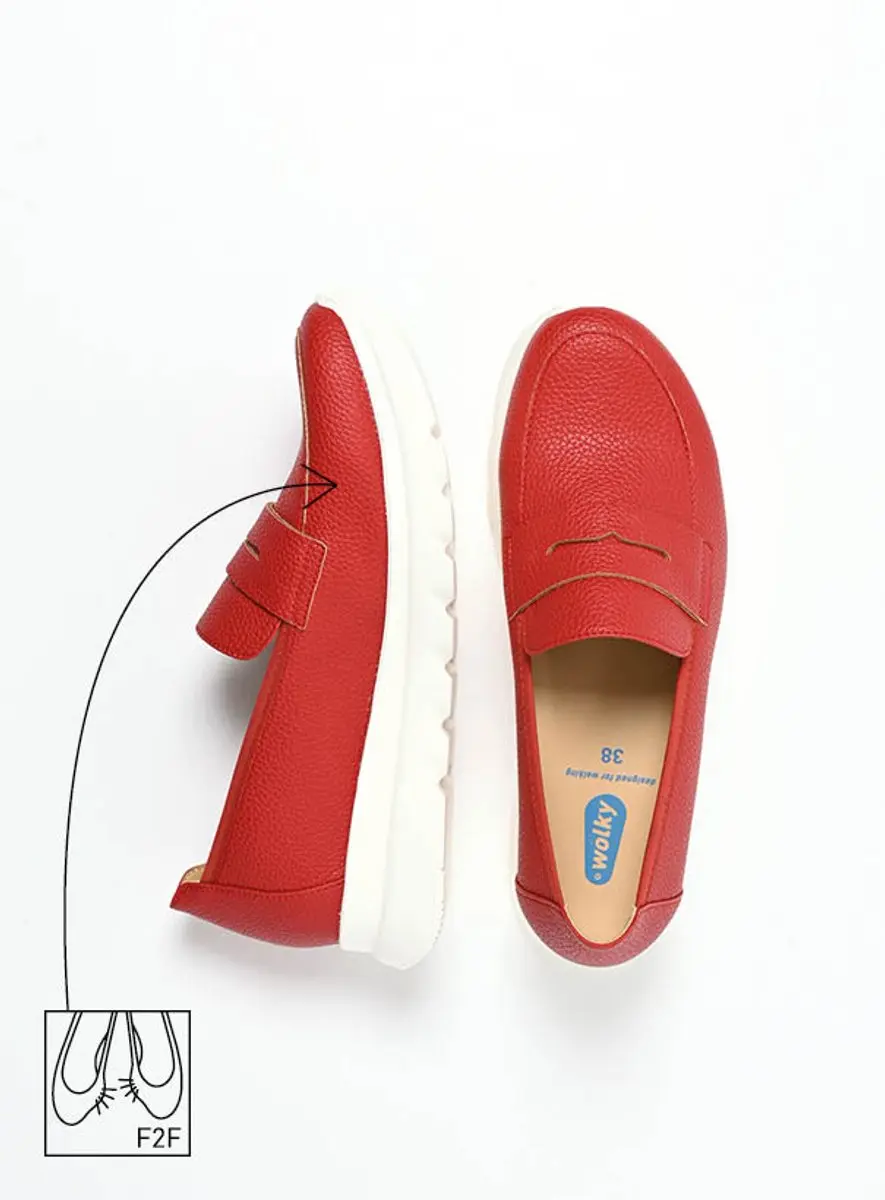 Wolky Dames Instappers 02127 Snoafer F2F Rood