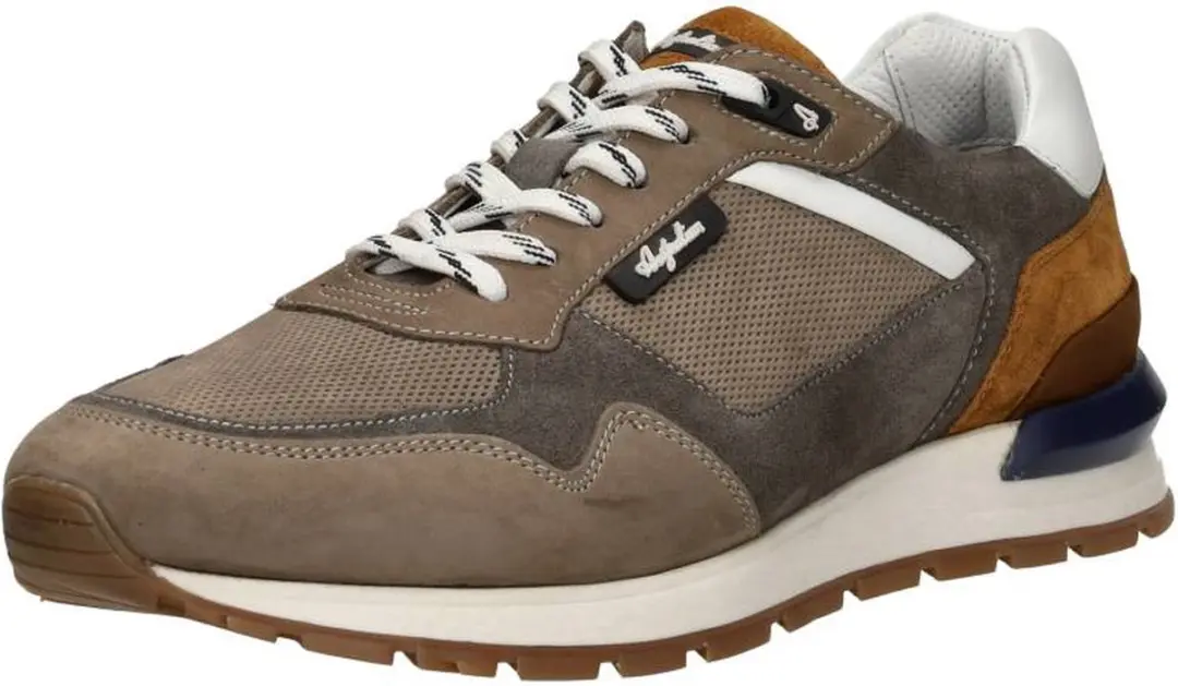 Australian Novecento Heren Sneakers - Grijs/Cognac - Maat 41 - afbeelding 4 van 6