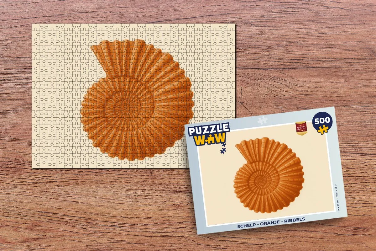 PuzzleWow Schelp Legpuzzel 500 Stuks - Oranje