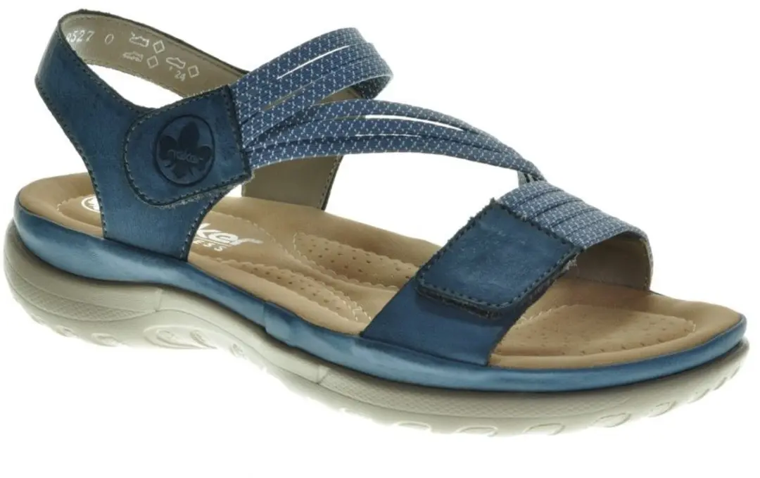 Rieker Blauwe Velcro Sandalen maat 37