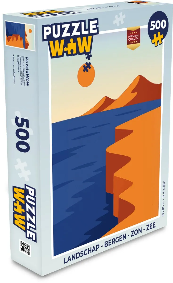 PuzzleWow Bergen Landschap Legpuzzel 500 Stuks