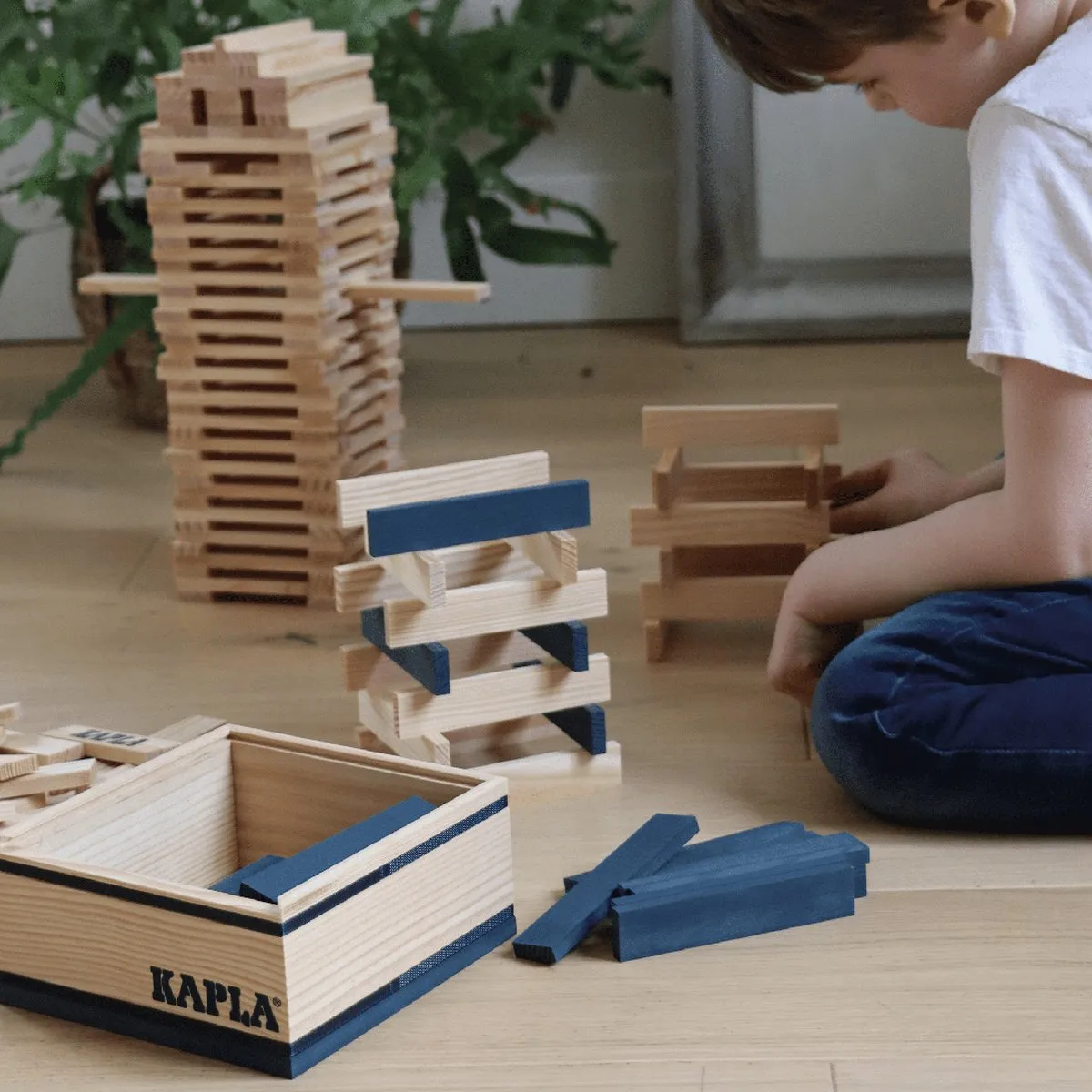 KAPLA Constructiespeelgoed Donkerblauw - 40 Plankjes